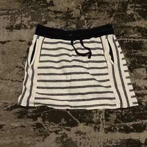 Jones New York Black and White Striped Mini Skirt
